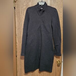 Athleta Cassidy Long Sleeve Half-Zip Dress...Gray